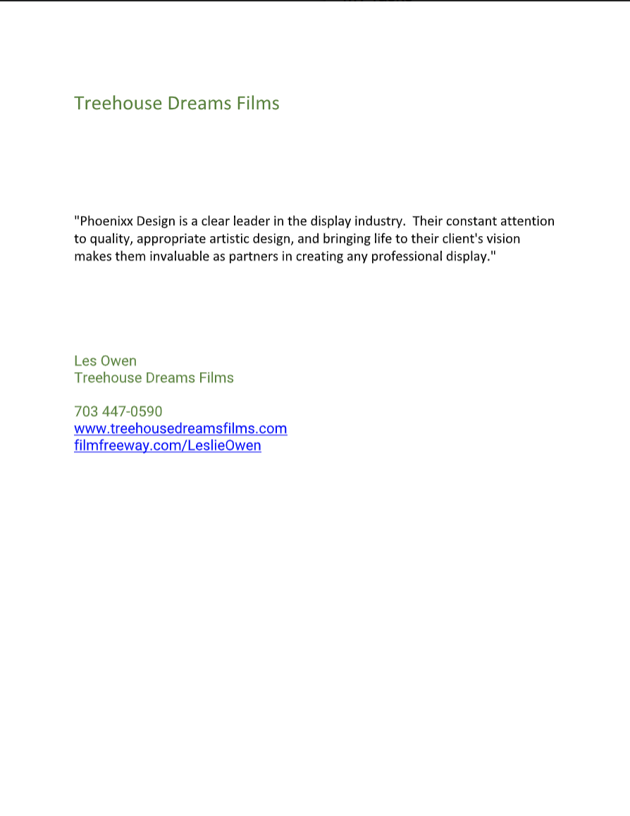 Treehouse Dreams Films